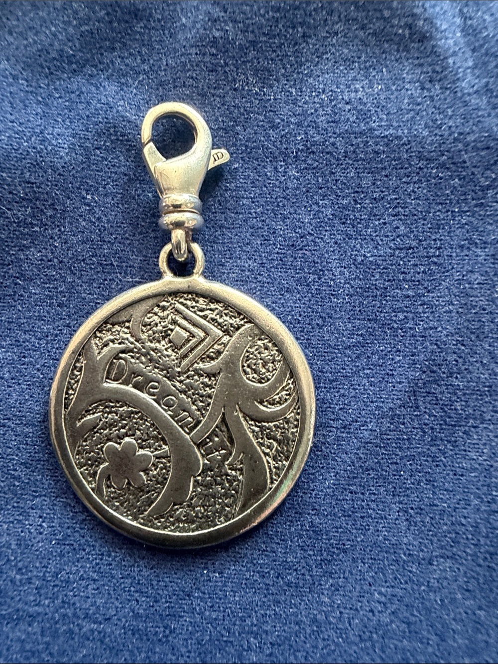 Silpada Silver Om Charm Bracelet Pendant